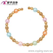 New Design Beaded Bangle with Colorful Round Imitation Pearl